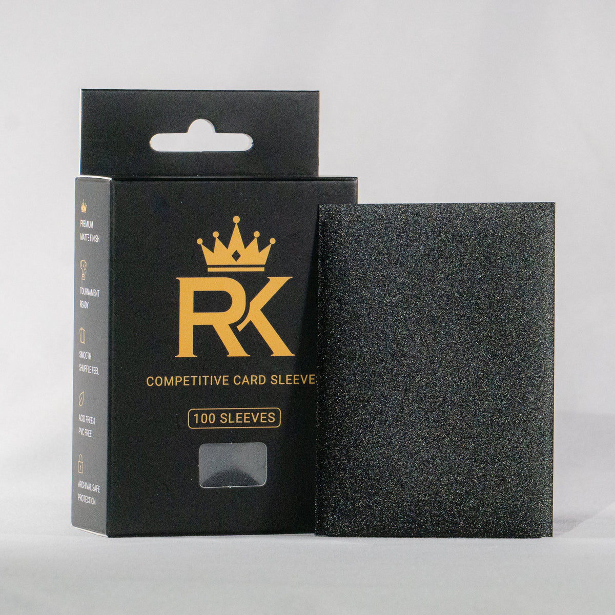 Rare Kings Premium Competitive Card Sleeves Black - (100 Pack)